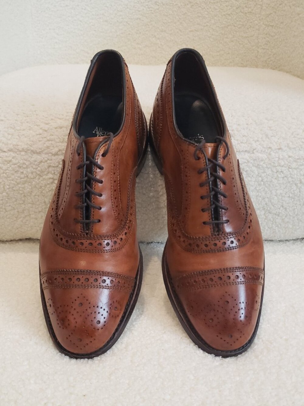 Allen Edmunds Strand Cap Toe Walnut Brown Size 7 EEE